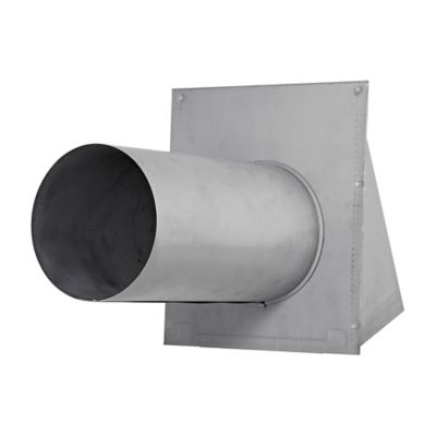 Image showing  6-in. 26-Gauge Paint-Grade Galvanized Fresh Air Intake Vent with Wire Mesh Screen and 11-in. Pipe