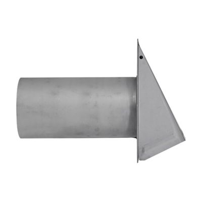Image showing  6-in. 26-Gauge Paint-Grade Galvanized Fresh Air Intake Vent with Wire Mesh Screen and 11-in. Pipe