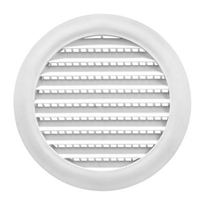 Image showing  Plastic Flush-Mount Round Vent with Friction-Fit Collar, White (6 in.)