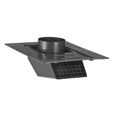 Image showing  4-in. ABS Plastic Roof Exhaust Vent with Damper and Removable Screen, Black