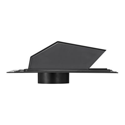 Image showing  4-in. ABS Plastic Roof Exhaust Vent with Damper and Removable Screen, Black