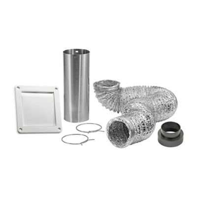 Image showing  4-in. Bath Fan Exhaust Vent Kit with Single Flap Vent, 8-Ft. Foil Flex Duct, 11-in., Snap-Lock Tail Pipe