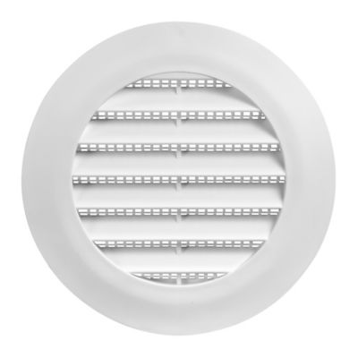 Image showing  Plastic Flush-Mount Round Vent with Friction-Fit Collar, White (4 in.)