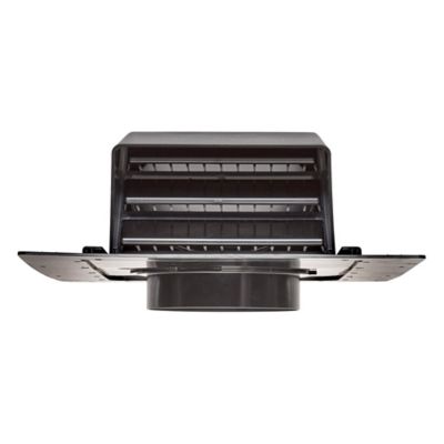 Image showing  6-in. ABS Plastic Roof Exhaust Vent with Damper, Screen, and Removable Collar, Black