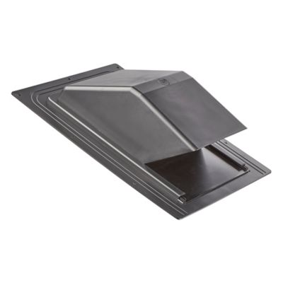 Image showing  6-in. ABS Plastic Roof Exhaust Vent with Damper, Screen, and Removable Collar, Black