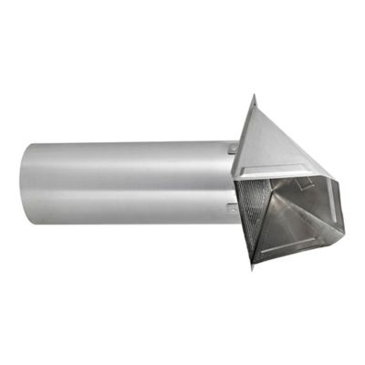 Image showing  4-in. 26-Gauge Galvanized Steel Fresh Air Intake Vent with Wire-Mesh Screen and 11-in. Pipe, No Damper