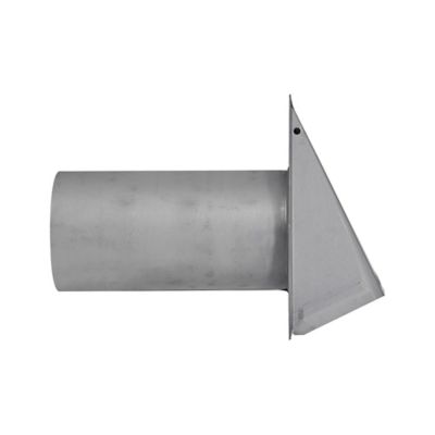 Lambro 8-in., 26-Gauge Paint-Grade Galvanized Wall Exhaust Hood Vent with Damper, Wire Mesh Screen, and 11-in. Pipe
