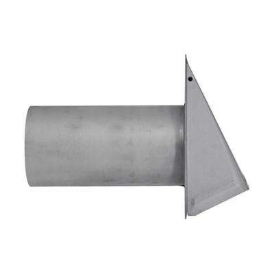 Image showing  6-in., 26-Gauge Paint-Grade Galvanized Wall Exhaust Hood Vent with Damper and 11-in. Pipe