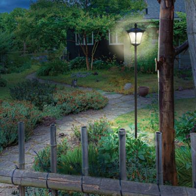 Image showing 7 th Home Zone Security 68-In. Solar-Powered Decorative Outdoor Post Lamp Light, ELI1581V