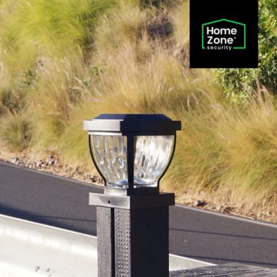 Image showing 8 th Home Zone Security 12-Pack Decorative LED Solar Post Cap Lights for 3.5 in. x 3.5 in. Posts, Black