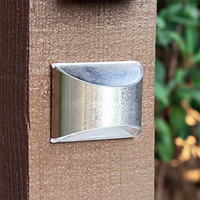 Image showing 9 th Home Zone Security 4-Pack Decorative Outdoor Solar Wall Lights Wall, Fence Post, or Step