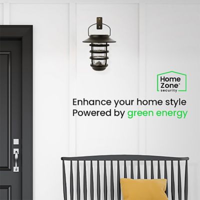 Image showing 6 th Home Zone Security Solar-Powered Wall-Hanging Lights with Brackets, ELJ6792V, 2 Count