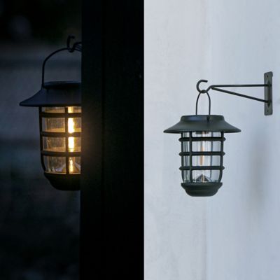 Image showing 8 th Home Zone Security Solar-Powered Wall-Hanging Lights with Brackets, ELJ6792V, 2 Count