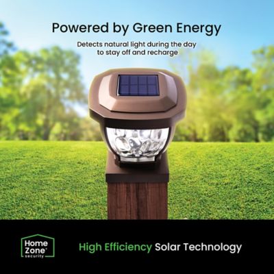 Image showing  12-Lumen-Each 4 x 4 Solar LED Post Cap Lights (Bronze)