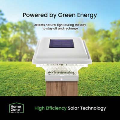 Image showing  Outdoor Solar Post Cap Lights for 3.5-in. x 3.5-in. and 4-in. x 4-in. Posts, 2 Pack (White)