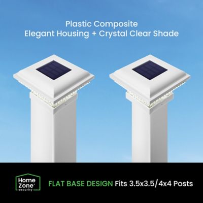 Image showing 5 th Home Zone Security Outdoor Solar Post Cap Lights for 3.5-in. x 3.5-in. and 4-in. x 4-in. Posts, 2 Pack (White)