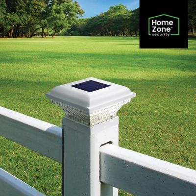 Image showing 6 th Home Zone Security Outdoor Solar Post Cap Lights for 3.5-in. x 3.5-in. and 4-in. x 4-in. Posts, 2 Pack (White)