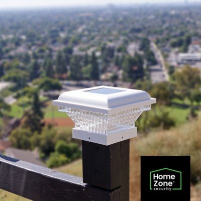 Image showing 8 th Home Zone Security Outdoor Solar Post Cap Lights for 3.5-in. x 3.5-in. and 4-in. x 4-in. Posts, 2 Pack (White)