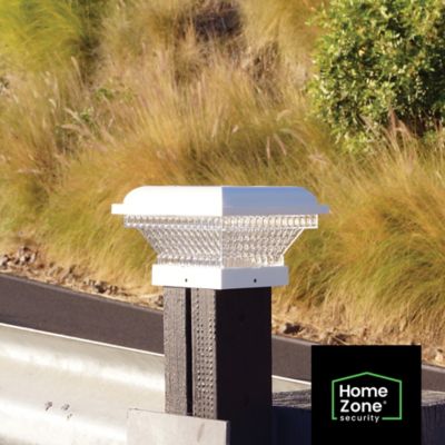 Image showing 9 th Home Zone Security Outdoor Solar Post Cap Lights for 3.5-in. x 3.5-in. and 4-in. x 4-in. Posts, 2 Pack (White)