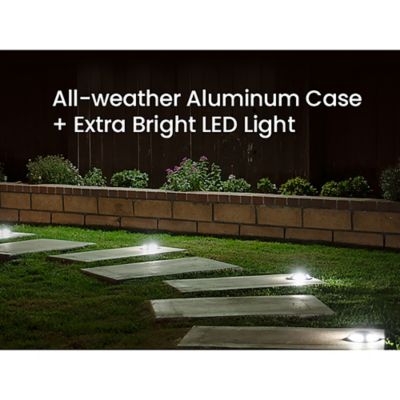 Image showing 6 th Home Zone Security 12-Pack Outdoor Solar Deck Light, Black, 20 Lumens