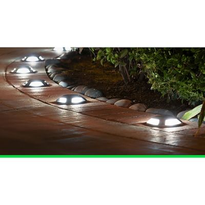 Image showing 7 th Home Zone Security 12-Pack Outdoor Solar Deck Light, Black, 20 Lumens
