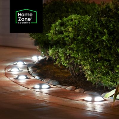 Image showing 9 th Home Zone Security 12-Pack Outdoor Solar Deck Light, Black, 20 Lumens