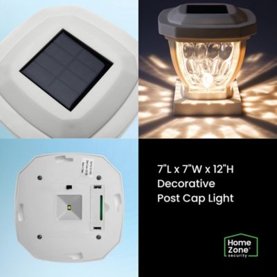 Image showing  12-Lumen-Each 4 x 4 Solar LED Post Cap Lights (White)