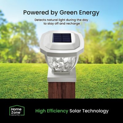 Image showing  12-Lumen-Each 4 x 4 Solar LED Post Cap Lights (White)