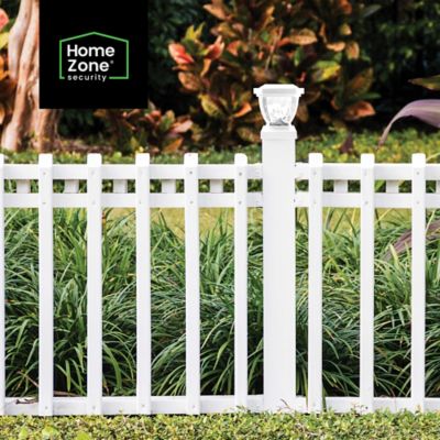 Image showing 5 th Home Zone Security 12-Lumen-Each 4 x 4 Solar LED Post Cap Lights (White)