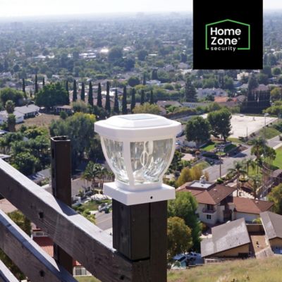 Image showing 6 th Home Zone Security 12-Lumen-Each 4 x 4 Solar LED Post Cap Lights (White)
