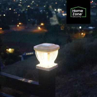 Image showing 7 th Home Zone Security 12-Lumen-Each 4 x 4 Solar LED Post Cap Lights (White)