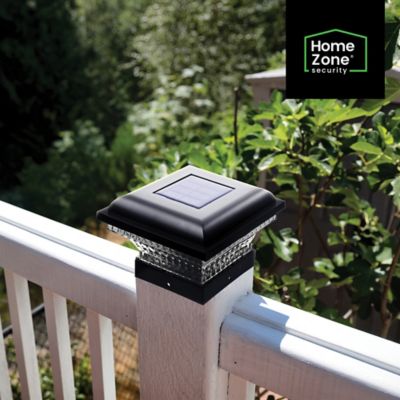 Image showing 5 th Home Zone Security Outdoor Solar Post Cap Lights for 3.5-in. x 3.5-in. and 4-in. x 4-in. Posts, 2 Pack (Black)