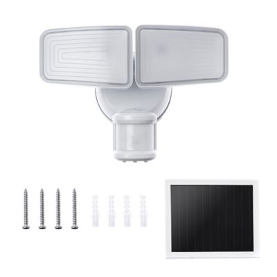 Image showing 9 th Home Zone Security SMD Linkable 2-Light Motion-Sensing Solar-LED Flood Light, 1,500 Lumens, 2 Pack