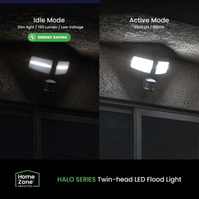 Image showing 5 th Home Zone Security 3,000-Lumen Twin-Head Halo Dual-Brightness LED Security Floodlight