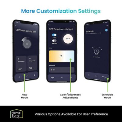 Image showing 6 th Home Zone Security Smart SMD 3-Light Motion Sensing LED Outdoor Flood Light, 3,500 Lumens