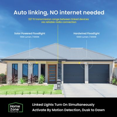 Image showing  SMD 240 deg. 3-Light Motion-Sensing Intergrated Linkable LED Flood Light, 5,000 Lumens