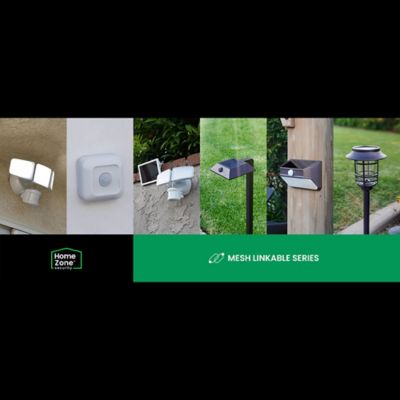 Image showing 9 th Home Zone Security Mesh-Linkable Solar SMD LED Security Wall Light, 800 Lumens, 4 Pack