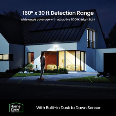 Image showing  1,000-Lumen Twin-Head Motion-Activated Battery-Operated LED Security Lights, 2 Pack