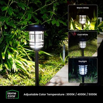 Image showing  Mesh-Linkable Solar LED Traditional-Style Security Pathway Light, 300 Lumens, 4 Pack