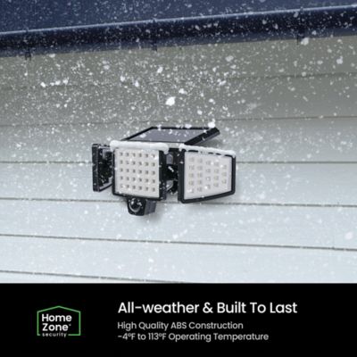 Image showing  1,000-Lumen Triple-Head Outdoor Solar LED Motion-Sensor Security Lights, 2 Pack