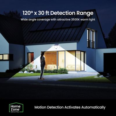 Image showing  1,000-Lumen Triple-Head Outdoor Solar LED Motion-Sensor Security Lights, 2 Pack