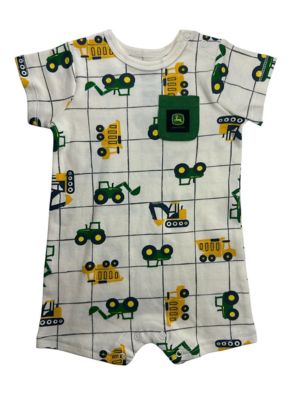 John Deere Infant Boy Romper Transport