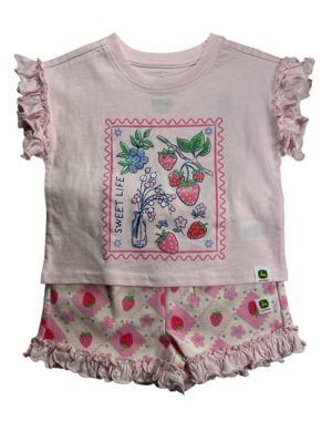 John Deere Toddler Girl 2 pc. Shortset Sweet Life