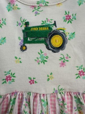 Image showing 2 th John Deere Toddler Girl Dress Twin Print