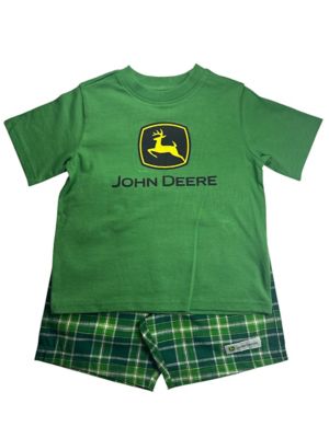 John Deere Toddler Boy Shortset 2 pc. Plaid
