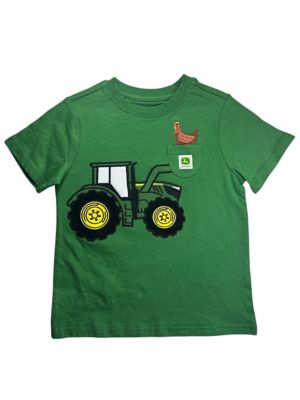 John Deere Toddler Boy Chicken Scoop Pocket T-Shirt