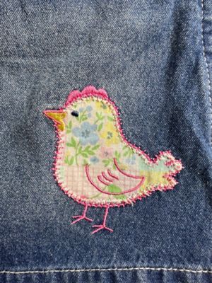 Image showing  Toddler Girl Jumper Denim Patchwork