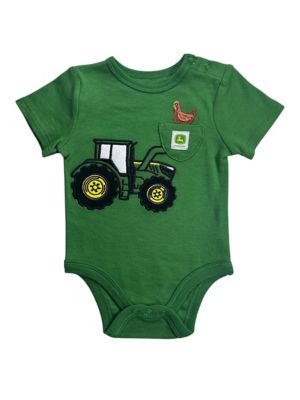John Deere Infant Boy Creeper Chicken Scoop