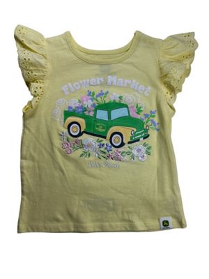 John Deere Toddler Girl Tee Flower Market