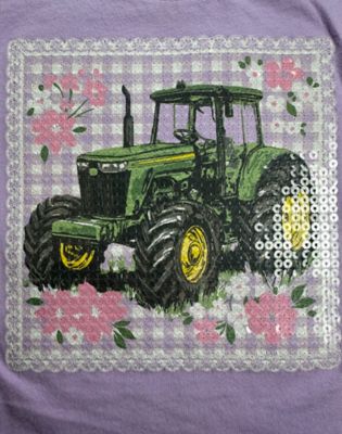 Image showing  Toddler Girl Tee Gingham Tractor